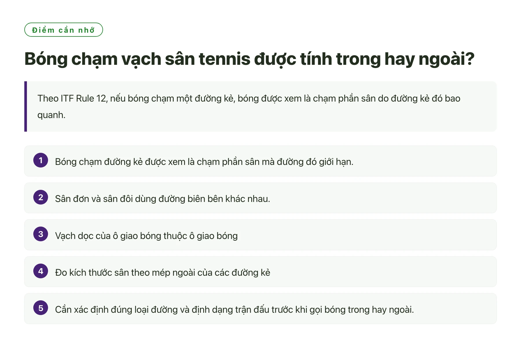Bóng chạm vạch sân tennis được tính trong hay ngoài?——全文要点速览