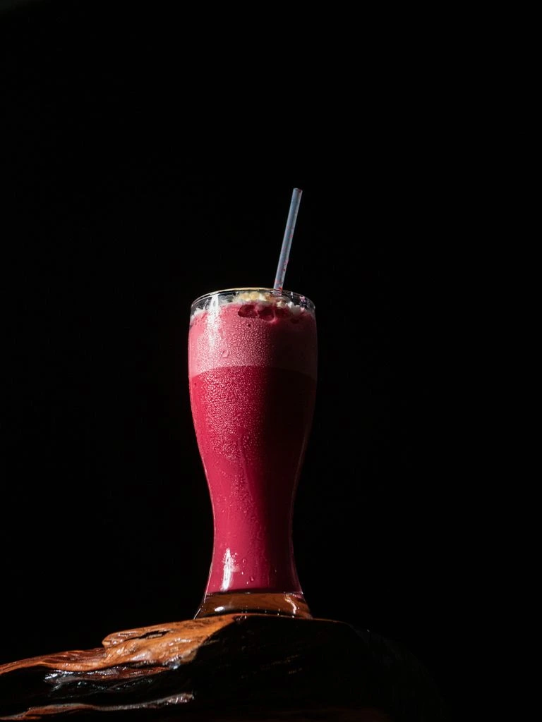 Lumen beverage can photographed on a stone slab